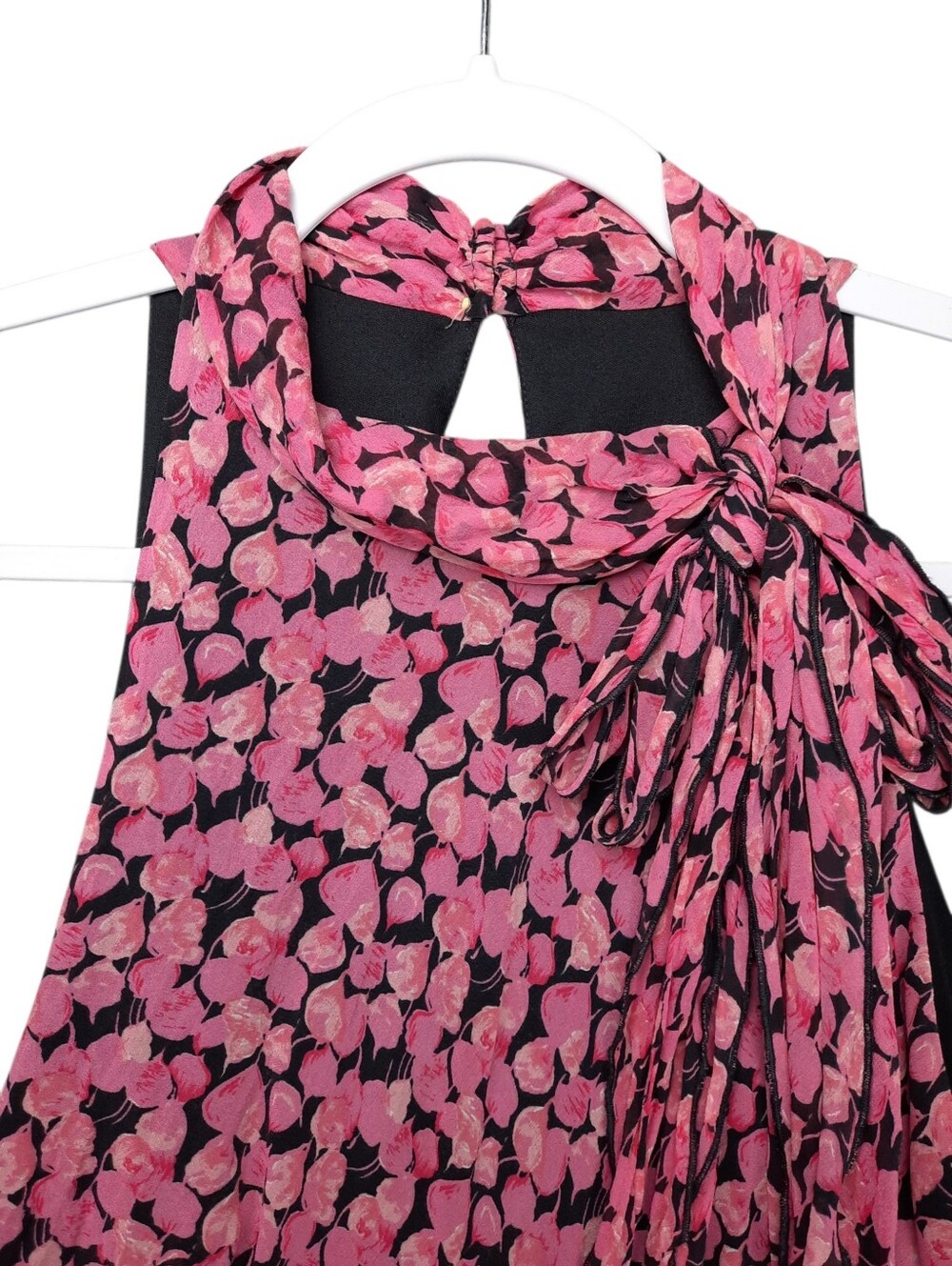 Sangria Pink Petals Silk Gatsby Flapper Dress SZ 12 - Picture 6 of 12